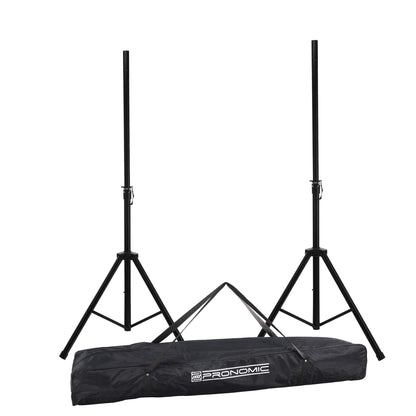2x McGrey SPS-1 speaker stand steel set - Steel speaker stand - Stable construction - Extendable from approx. 130-193 cm - Load capacity: max. 50 kg - Weight: 3.3 kg - Includes bag - Black