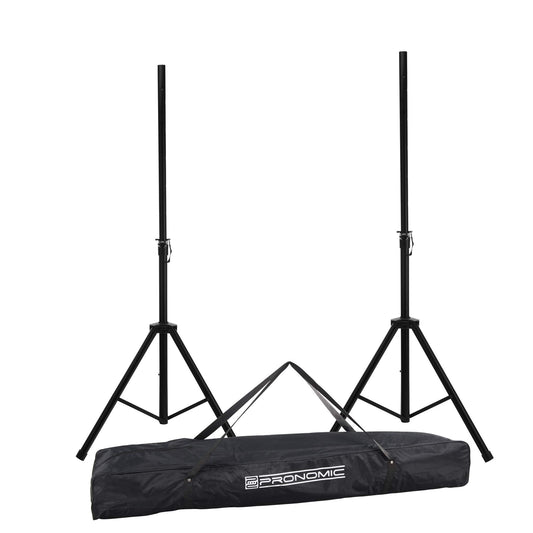 2x McGrey SPS-1 speaker stand steel set - Steel speaker stand - Stable construction - Extendable from approx. 130-193 cm - Load capacity: max. 50 kg - Weight: 3.3 kg - Includes bag - Black