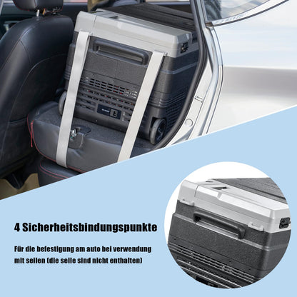 AAOBOSI Compressor Cooler Box 34L, Car Cooler 2 in 1 Dual Zone up to -20°C, Portable 12v 230v with Digital Temperature Control, App Control, Anti-Shake, for Camping, Truck, Boat, RV