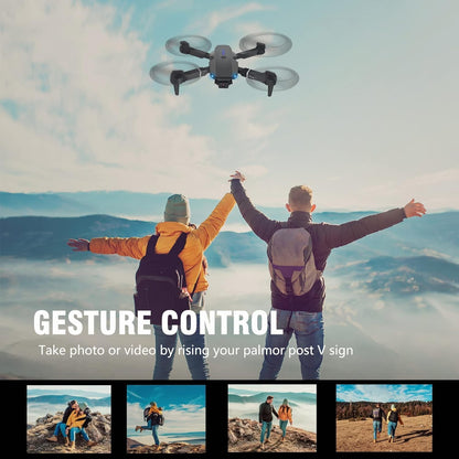 Drone with HD 1080P Camera, Foldable Drone with Long Flight Time, RC Quadcopter with Bag, 3D Flip, One Key Start/Land, Headless Mode, Flight Path Flight, Mini Drone Gift for Beginner Kids, with 2 Batteries