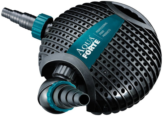 AquaForte O-16.000 Pond Pump, 180 Watts, Maximum flow rate 15.5 m3 per hour, Maximum head height 5.5 meters, Cable length 10 meters, Asynchronous motor, pumps debris up to 6 mm.