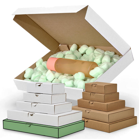 25 white Maxi Letter boxes 350 x 250 x 50 mm (25 pieces) DIN A4+ Maxi Letter shipping box Goods and book shipment with tab closure