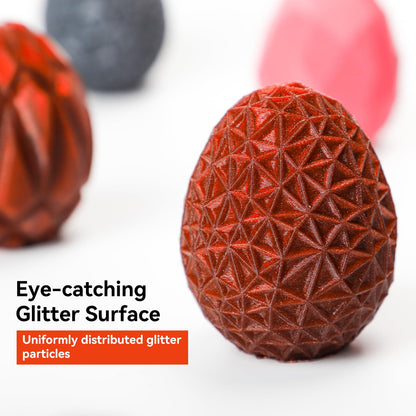 ""kexcelled PLA Grey Sparkle 1.75mm Glitter Galaxy Filament Shiny Sparkling Surface 3D Printing Material +/- 0.03mm 1kg Spool for Decorative Models FDM 3D Printers""