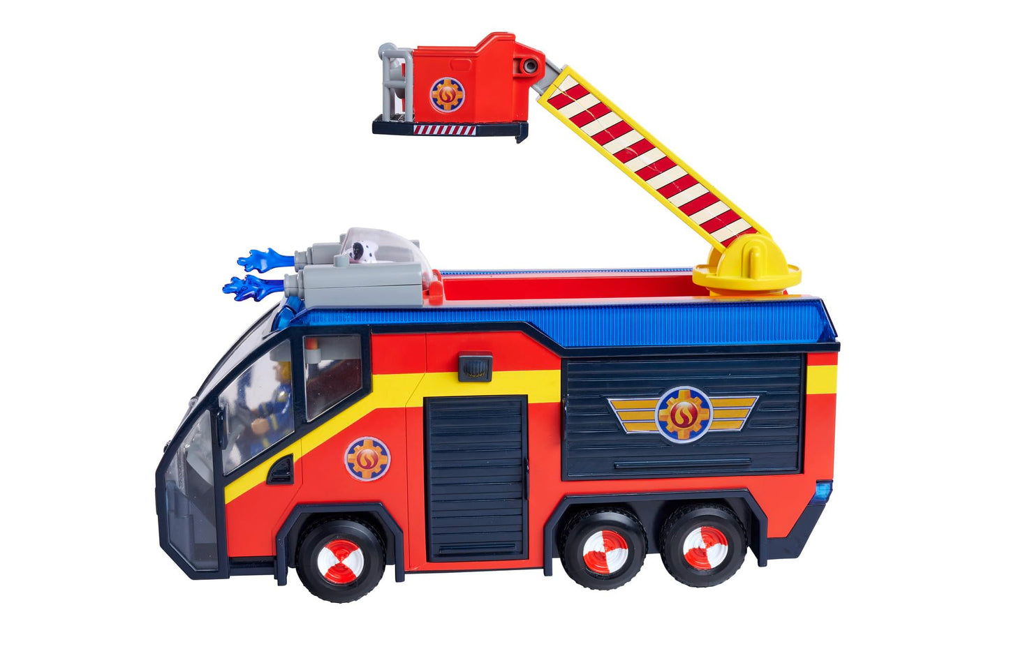 Fireman Sam Fire Engine Jupiter with light effects - Sturdy toy vehicle for children aged 3 and up, large emergency vehicle with sound and light, perfect for firetruck fans.