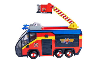 Fireman Sam Fire Engine Jupiter with light effects - Sturdy toy vehicle for children aged 3 and up, large emergency vehicle with sound and light, perfect for firetruck fans.