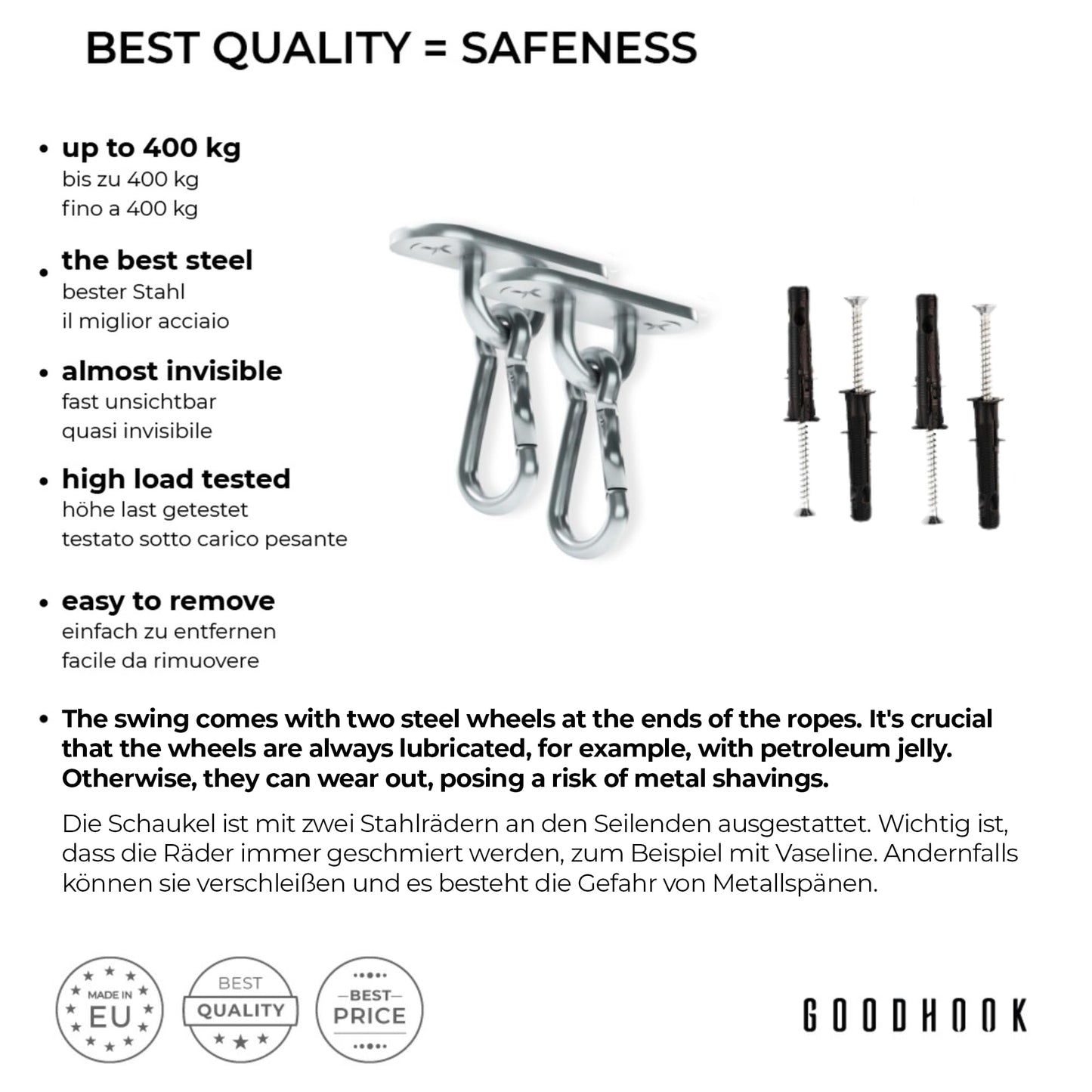 MAMOI® Door Bouncer Baby from 6 months, Jumper Baby Jumper Bouncer, Baby Swing for door frames, Indoor Swing, Door Swing, Bouncer, Children's Swing, Door Hopper, Baby Jumper Swing in pink.