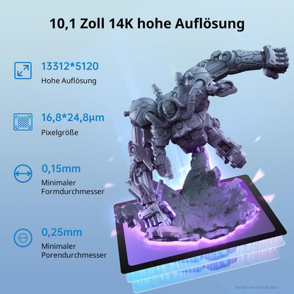 ANYCUBIC Photon Mono M7 14K 3D printer, 10.1-inch mono LCD with COB light source 3.0, 150 mm/h fast printing, intelligent error detection, leveling-free, print size 223x126x230 mm.