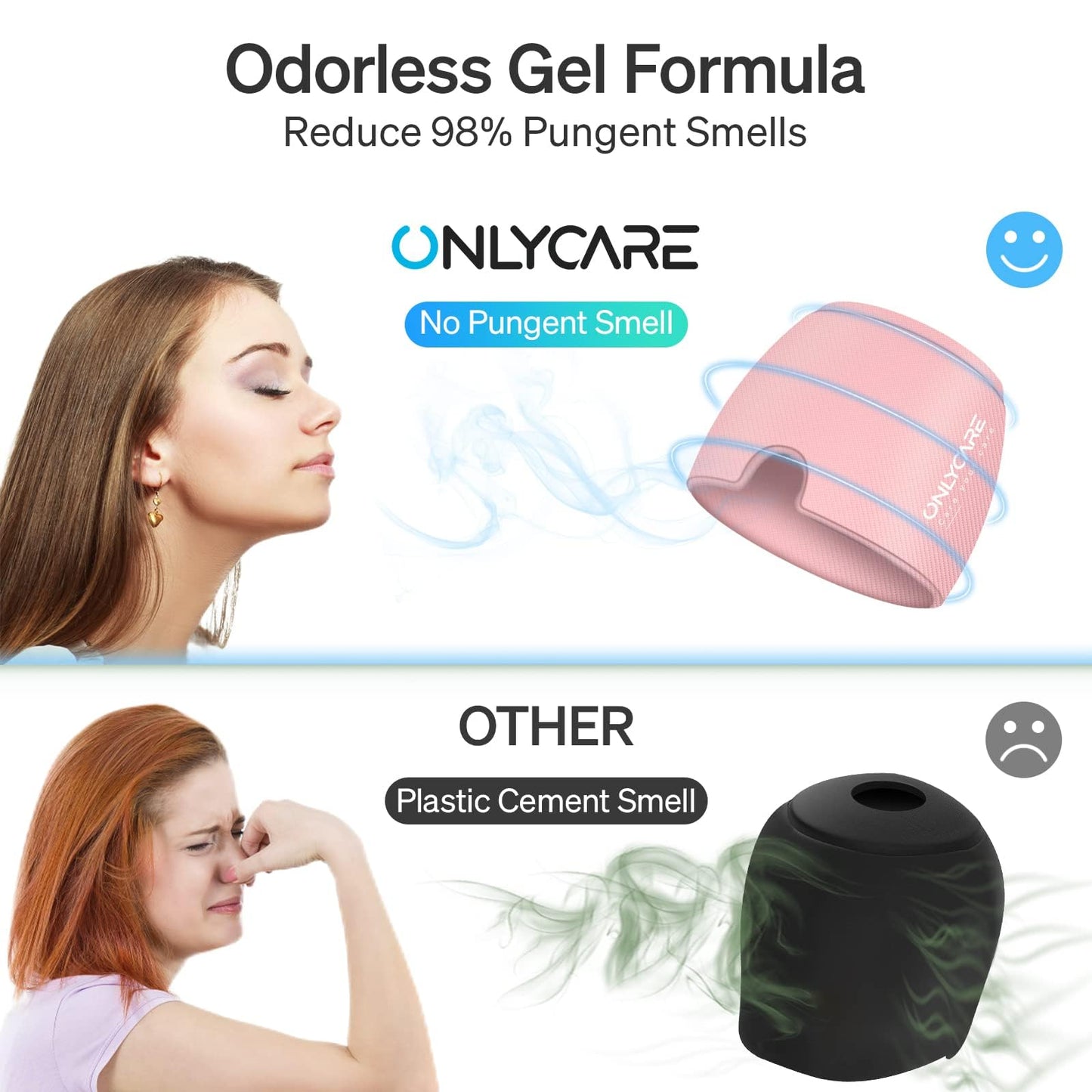 ONLYCARE Migraine Relief Cap, Headache Relief Hat Cooling Mask Cold Cap Headache Mask Cooling Cap Cooling Pads Gel for Migraine Relief (Pink)