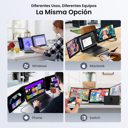 SMISEACOW Portable Monitor S2 - Mobile laptop screen extension 14 inch FHD 1080P portable monitor laptop screen extender HDMI extension