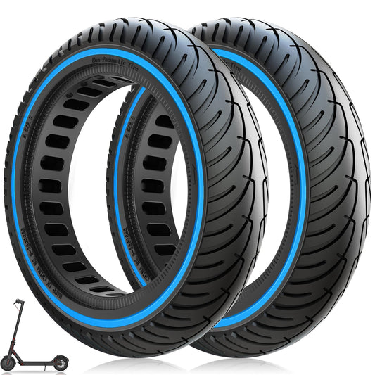 Amitor E Scooter Tire 8 1/2 x2, solid rubber tire e scooter 8.5 inches, 50/75-6.1 Honeycomb Solid Tire for Xiaomi Pro 2 M365 Pro S1, e scooter tubeless replacement tire front and rear.