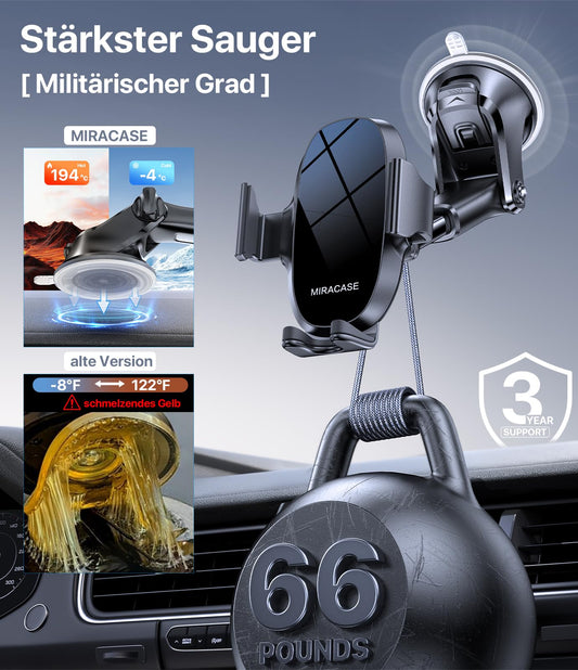 Miracase car phone holder Universal [Strong suction cup and metal hook] car phone mount vent dashboard windshield phone holder for iPhone Galaxy All Smartphones