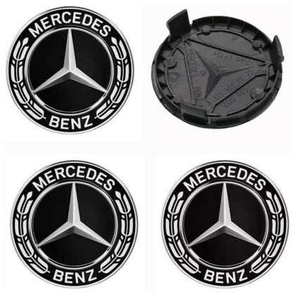 4 pieces Hub caps for Mercedes Benz 75mm - wheel caps rim caps hub caps wheel caps hub covers hub covers hub caps wheel hub covers.