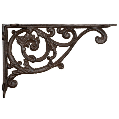 Corner bracket 22 x 33 cm Wall mount Bookshelf bracket Shelf holder set Cast iron Andalusian Antique style Moritz BB-131-BR