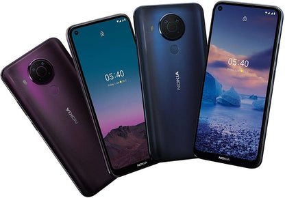 Nokia 5.4 smartphone with 6.39-inch HD+ display, 4GB RAM, 128GB storage, 48MP quad camera, Qualcomm Snapdragon 662, 2-day battery life, Android upgrades, dual SIM - Polar Night