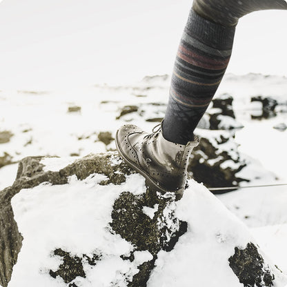 OutdoorMaster 3 pairs of Unisex Merino Wool Ski Socks for women & men, winter snowboarding breathable socks for outdoor sports with OTC design/anti-slip cuffs.