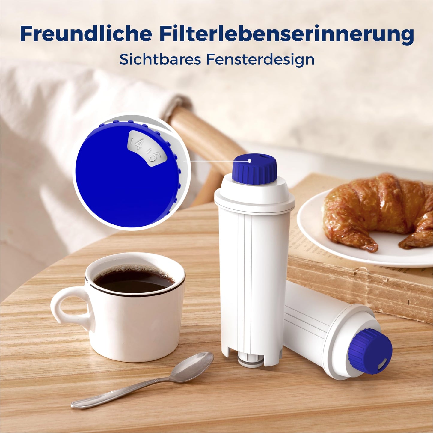 Waterdrop TÜV SÜD certified coffee filters, compatible with DeLonghi DLSC002 9310926 SER3017 5513292811 and various models of ECAM, ESAM, ETAM (10)