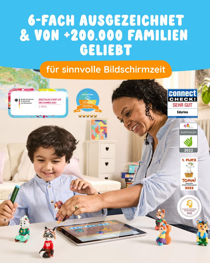 Edurino Figure Robin First Arithmetic up to 10 (Level 2) from 4 years including app | Innovative and digital learning game | Number comprehension | Sorting & ordering numbers | First addition & subtraction.