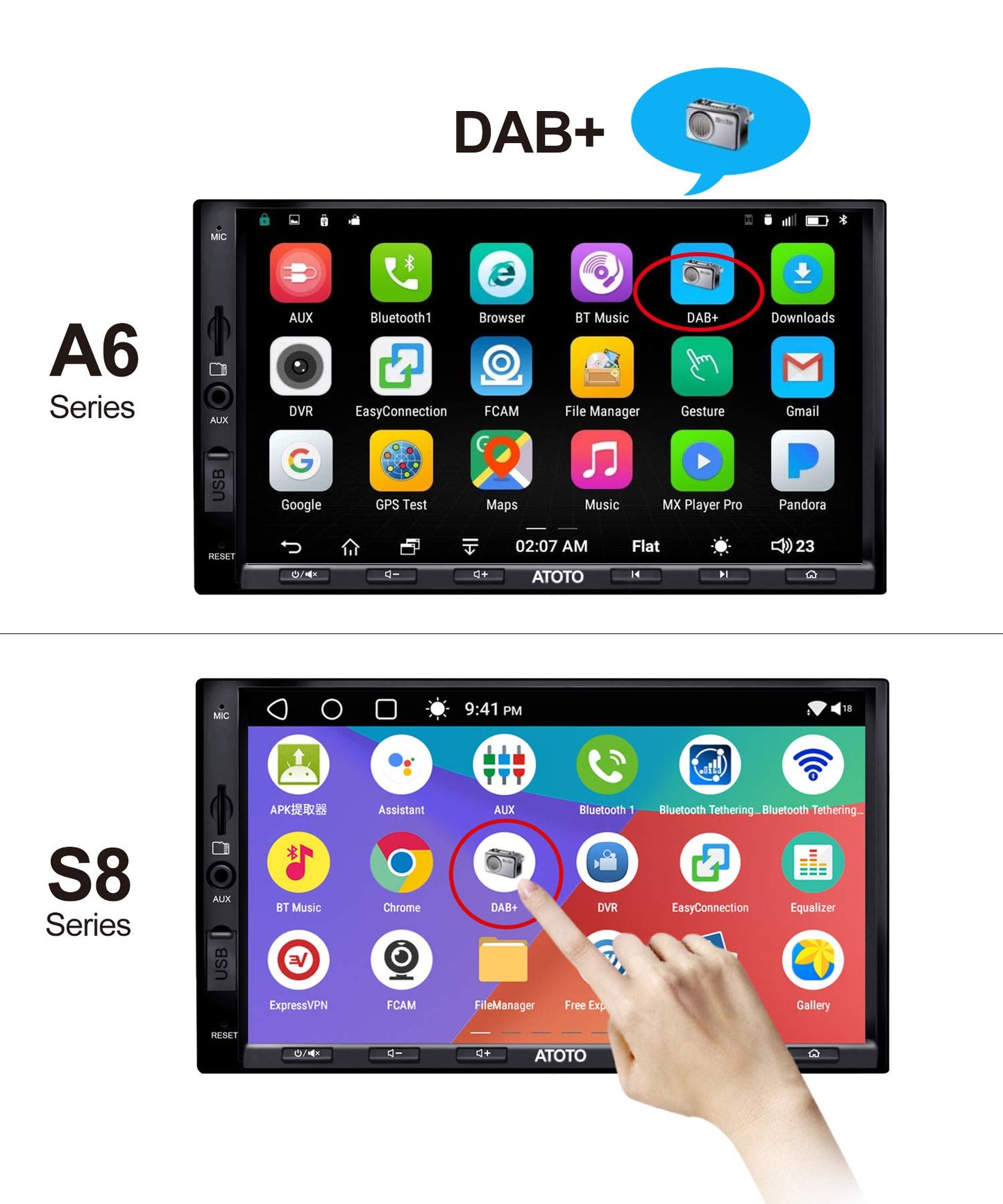 ATOTO AC-4475 DAB+ radio receiver - specified for ATOTO A5/A6/S8 Series