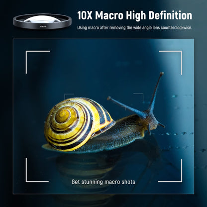 NEEWER wide angle lens compatible with Canon G7X Mark III camera, 2 in 1 18mm wide angle & 10x macro attachment lens with extension tube, bayonet, cleaning cloth.