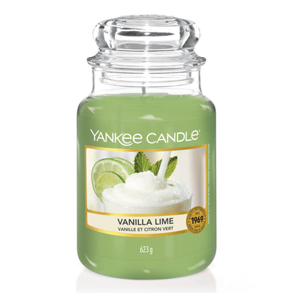 Yankee Candle large jar candle | Vanilla Lime scent | Burns up to 150 hours | Perfect for Mother's Day | Gifts for women