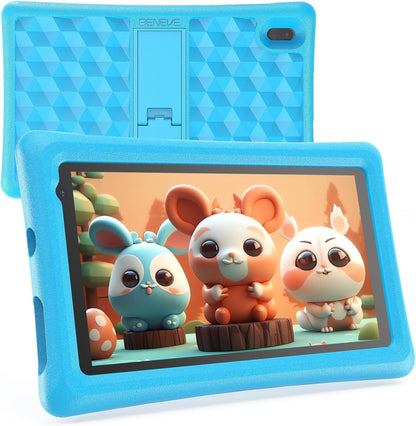 BENEVE Kids Tablet, 7-inch tablet for kids toddlers, Android kids tablet with 2GB+32GB, parental control, Bluetooth, WiFi, dual camera, pre-installed Google Play Store.