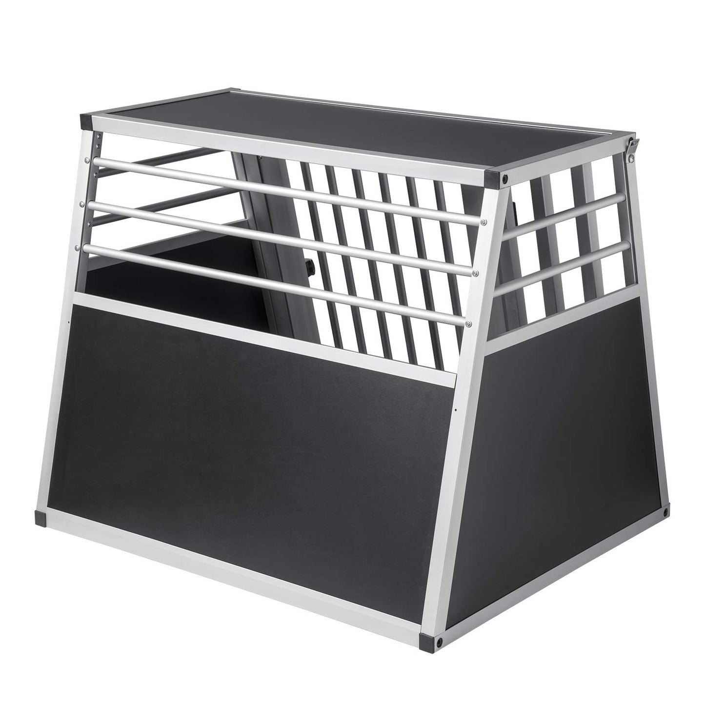 EUGAD Dog Transport Box Aluminum, Trunk Transport Box for Large/Medium Dog Cat 80x65x65cm, Car Transport Boxes Car Dog Box Home Travel, Easy to Clean and Stable