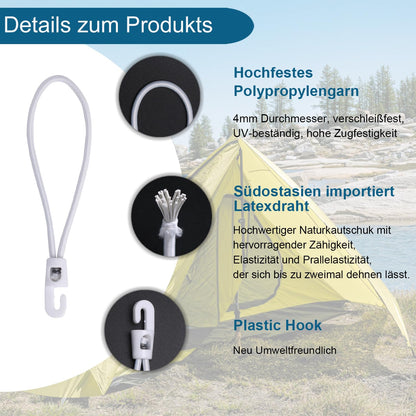 Young span rubber with hooks, 50 pieces, bungee cord with hooks 25 cm, tarpaulin tensioner rubber strap with hooks for tarpaulin fastening tent camping.