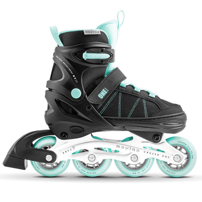 Movino Inline Skates | Cruzer One | Adjustable Roller Skates | Inline Skates for Women Girls Boys | Skates for Kids & Adults | Inline Skates with large wheels 72 mm | Kids' Inline Skates L (38-41)