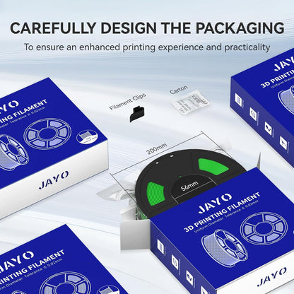 JAYO Silk PLA+ Filament 1.75mm 1.1kg*10 Silver, Neatly Wound, Dimensional Accuracy +/- 0.02MM, 3D Printer Filament