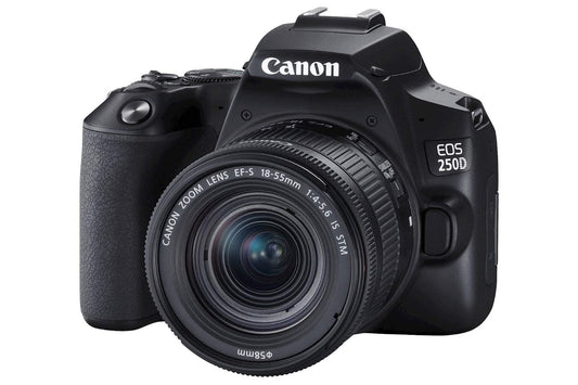 Canon EOS 250D Digital Camera - Black + Lens (EF-S 18-55 mm f/4-5.6 IS STM)