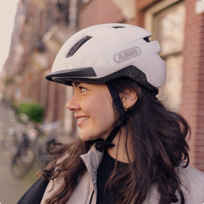 ABUS Bike Helmet PURL-Y - suitable for E-bikes and S-pedelecs - stylish NTA protective helmet for adults and teenagers - White, size M.