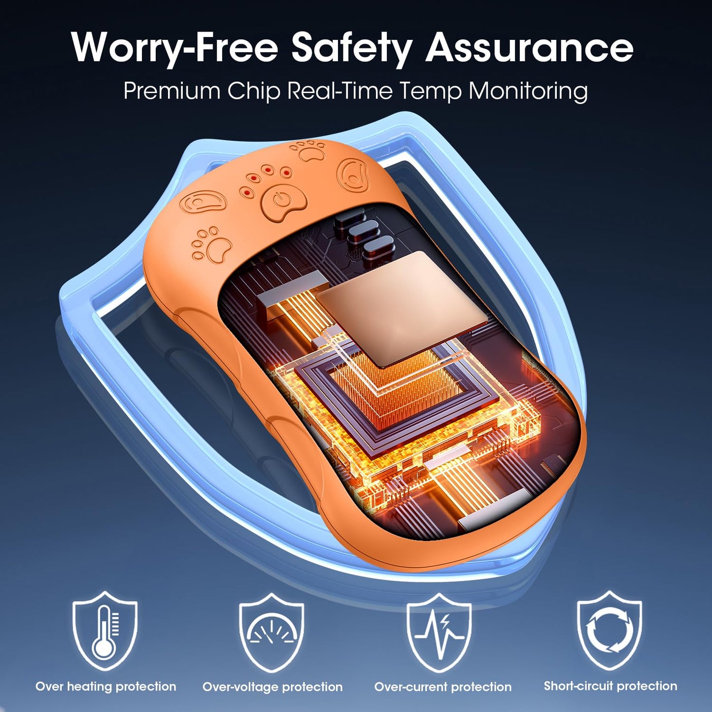 Electric Hand Warmers, 2-pack with 6000mAh rechargeable battery. Ideal for outdoor sports, hunting, golf, camping. Great warm gift for women, men, and children.