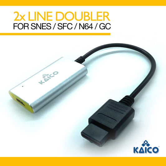 Kaico Analog 2-Port GameCube HDMI Adapter for Nintendo 64, Super Nintendo, Super Famicom, and GameCube - Dual line doubling - A simple plug & play solution N64 HDMI Adapter