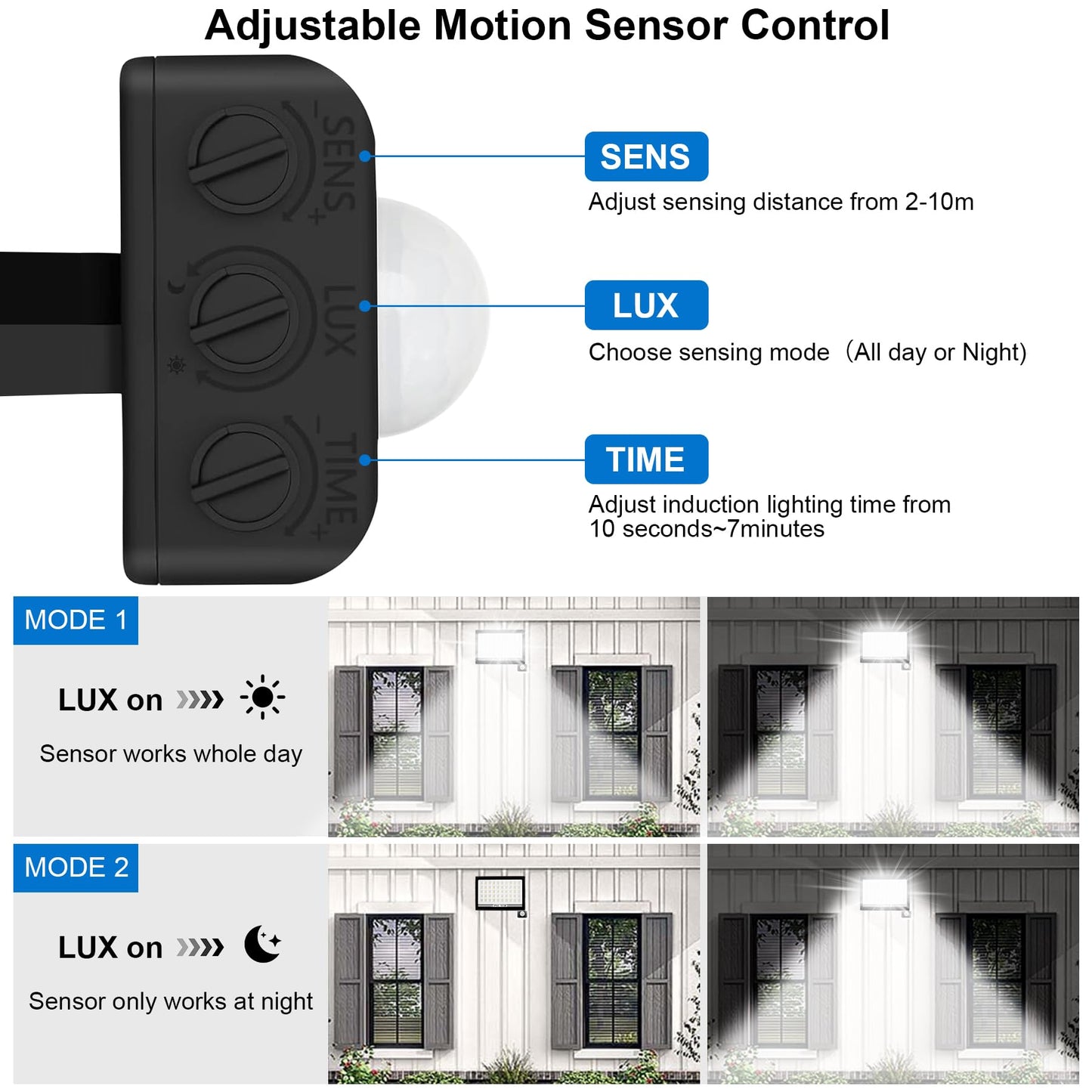 NATPOW LED floodlight with motion sensor outdoor, 100W LED floodlight with IP66 waterproof 6000K super bright spotlight outdoor spotlight for garden garage sports field backyard