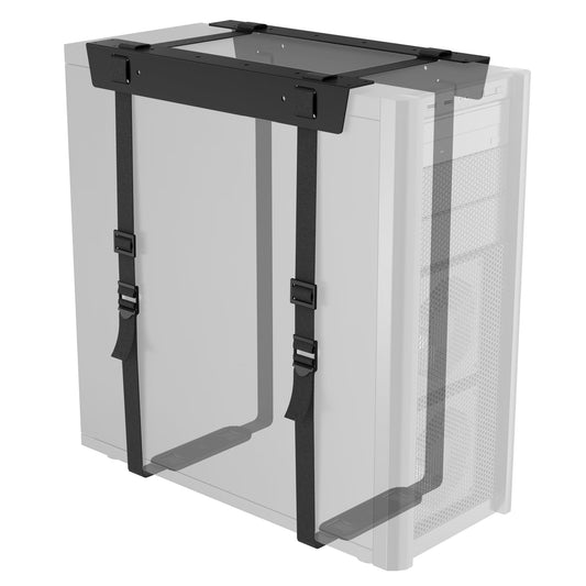 BONTEC Adjustable PC Mount, CPU Holder Under Desk, Adjustable Straps for up to 180CM - Under Desk PC Mount, Alloy Steel, desktop