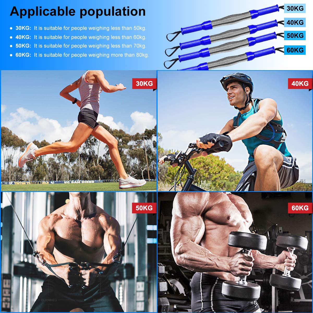 DOBEN Pro King Feather Bend Bar for Strength Training Fitness Bend Bar 20kg, 30kg, 40kg, 50kg, 60kg, Arm Trainer Device