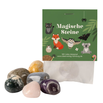 10x "Magic Stones" lucky stones for kids - party favors for children's birthday parties - good luck charm stone - birthday party favors - children's birthday party guest gift - lucky stone party favor