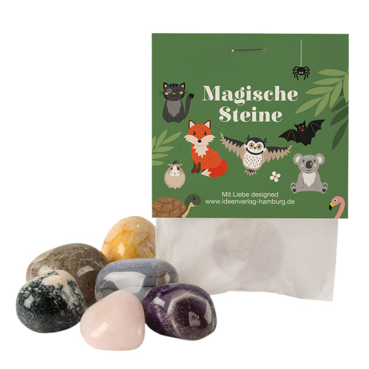 10x "Magic Stones" lucky stones for kids - party favors for children's birthday parties - good luck charm stone - birthday party favors - children's birthday party guest gift - lucky stone party favor