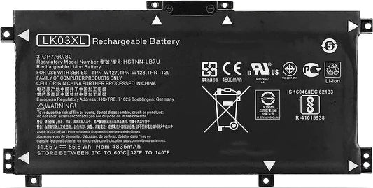 AKKEE LK03XL laptop battery for HP Envy X360 Convertible 15m-cn0xxx 15-cr0xxx 15m-cn0012dx bp0xx bp112dx bp1xx bq021dx cn0011dx 17m-ae111dx ae0xx L09281-855 916814-855 916368-421 55.8Wh