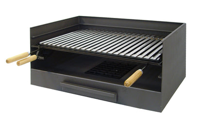 IMEX EL ZORRO 71514 table grill with grille, stainless steel, 50 x 40 x 33 cm, gray