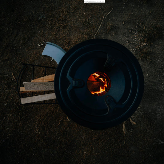 BBQ-Toro Rocket Stove #2, stainless steel | Rocket Stove for Dutch Ovens, grill pans, and more | Includes wood stand and air vents | Fire pit for Dutch Ovens.