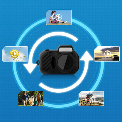 Sxhlseller Small Digital Camera - 0.96 Inch Screen FHD 1080P 30fps Video Camera with Hanging Chain, Rechargeable Keychain Camera for Kids Students Girls