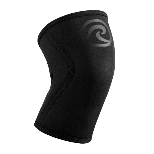 Rehband knee sleeve for strength sports, knee support for CrossFit & heavy training. Made of 5mm neoprene, available in various colors and sizes, suitable for both men and women.