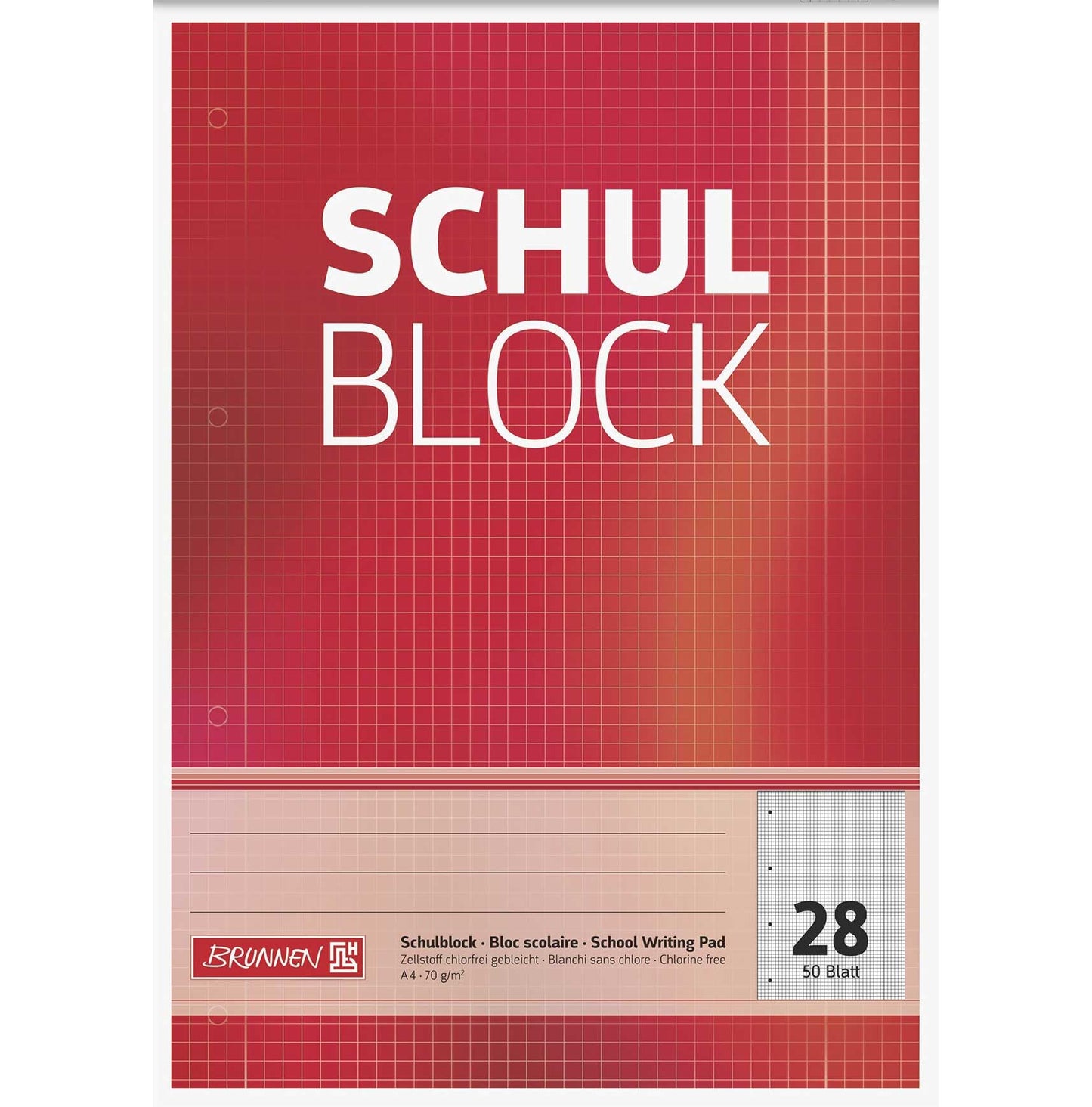 fuellermaus School Pad Combo Pack 10x lined 10x squared - with margin 50 sheets