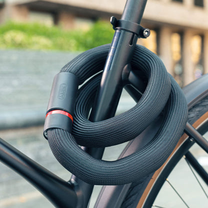 ABUS Chain Lock Goose Lock - flexible, noise-free bike lock made of hardened steel - 6 mm thick - 110 cm long - with key - Light green
