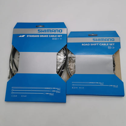 SHIMANO Brake cables + gear cables + outer casings cable set for 1 bicycle