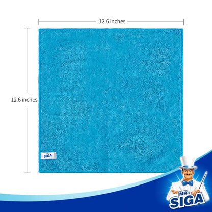 MR. SIGA Microfiber Cleaning Cloths Rags Window Cloth Microfiber Towels Dish Towels, 20 pieces, 32 x 32 cm.