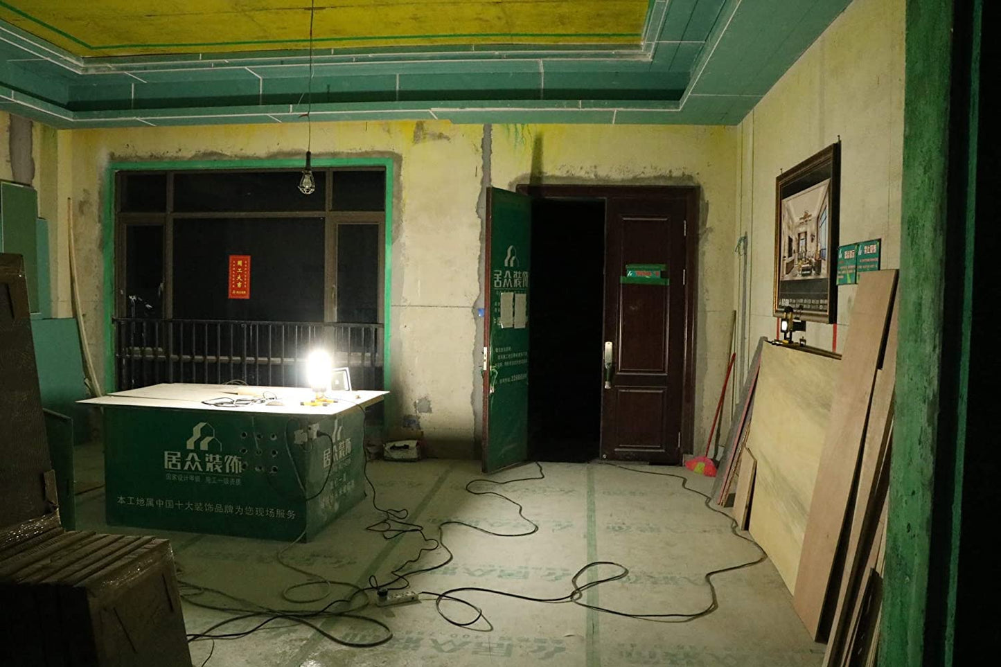 MeFard LED construction spotlight 45W work lamp construction spotlight 5400LM, 360° illumination, IP64 waterproof.