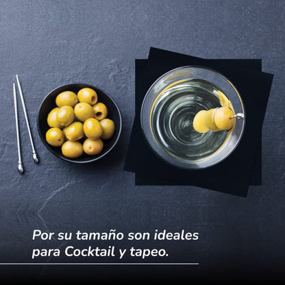 Hostelnovo - 600 black table napkins, disposable paper - micro quilted paper - 10 x 10 cm (folded) and 20 x 20 cm (unfolded) - Ideal for catering, bars, and parties.