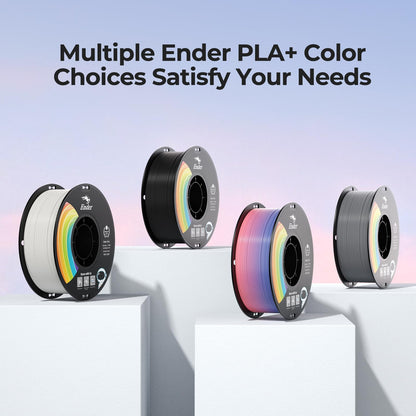 Creality Ender PLA+ filament for 3D printers, 1.75mm 3D printing filament, 1kg spool, dimensional accuracy +/- 0.02mm, compatible with most FDM 3D printers Black